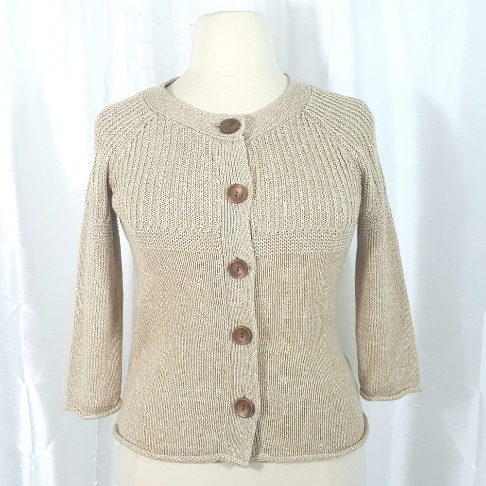 Eddie Bauer Heavy Knit Cardigan Sweater Size M
